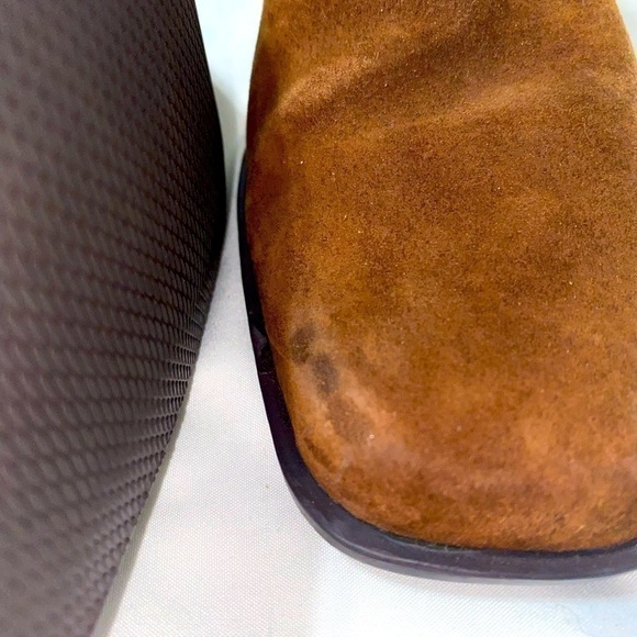 White MOUNTAIN Lauren Mid Calf Chestnut Suede Boots - Picture 9 of 11